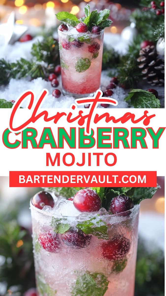 Christmas Cranberry Mojito