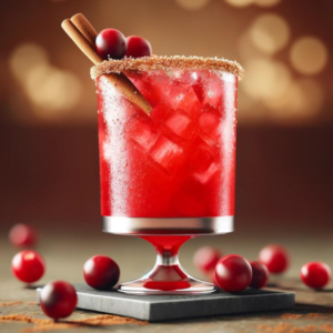 Cranberry Cinnamon Margarita 2 The Cranberry Cinnamon Margarita is a bold, festive cocktail that combines tart cranberry juice with the warmth of cinnamon. To make it, shake 2 oz of tequila, 1 oz of cranberry juice, 0.75 oz of lime juice, and 0.5 oz of cinnamon syrup with ice. Rim a glass with cinnamon sugar, strain the mixture over ice, and garnish with fresh cranberries and a cinnamon stick. It’s a delicious and unique spin on the classic margarita, perfect for fall and holiday celebrations!