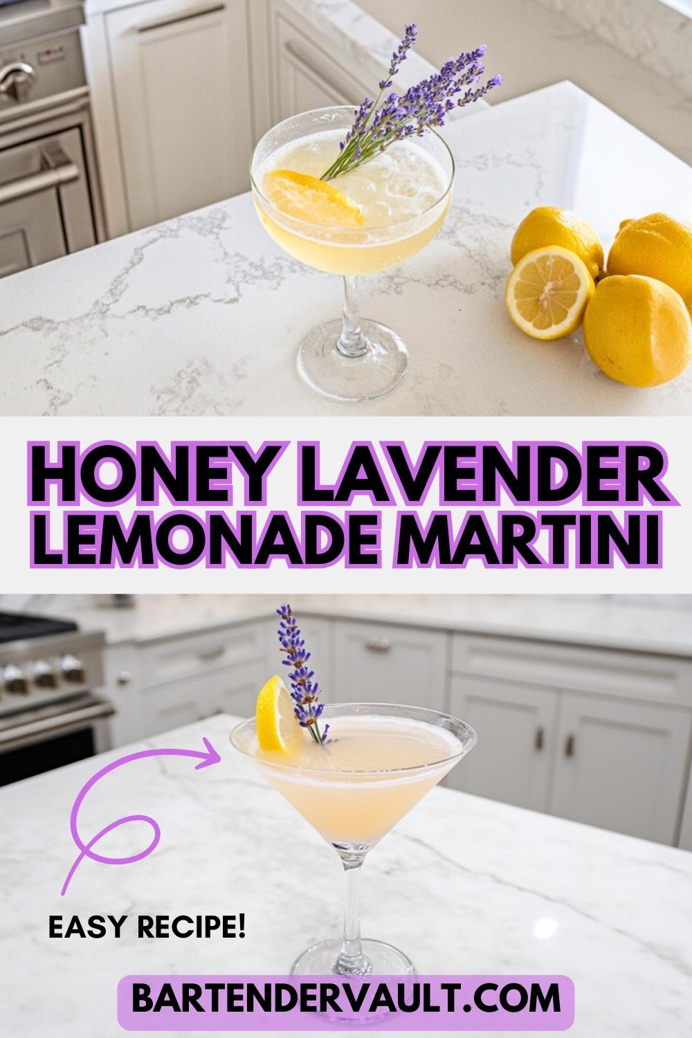 Honey Lavender Lemonade Martini